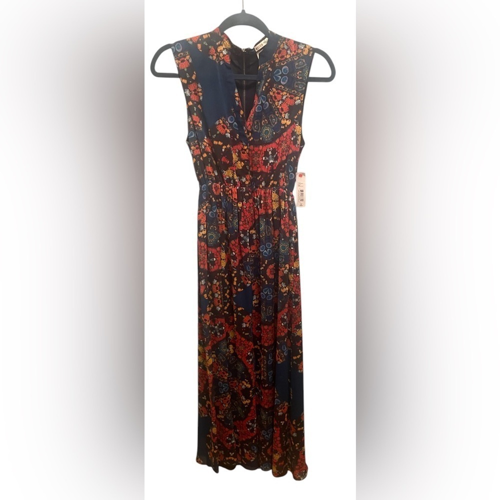 - Alice + Olivia Marianna Printed Button-front Maxi Dress- size 0 - Picture 5 of 10